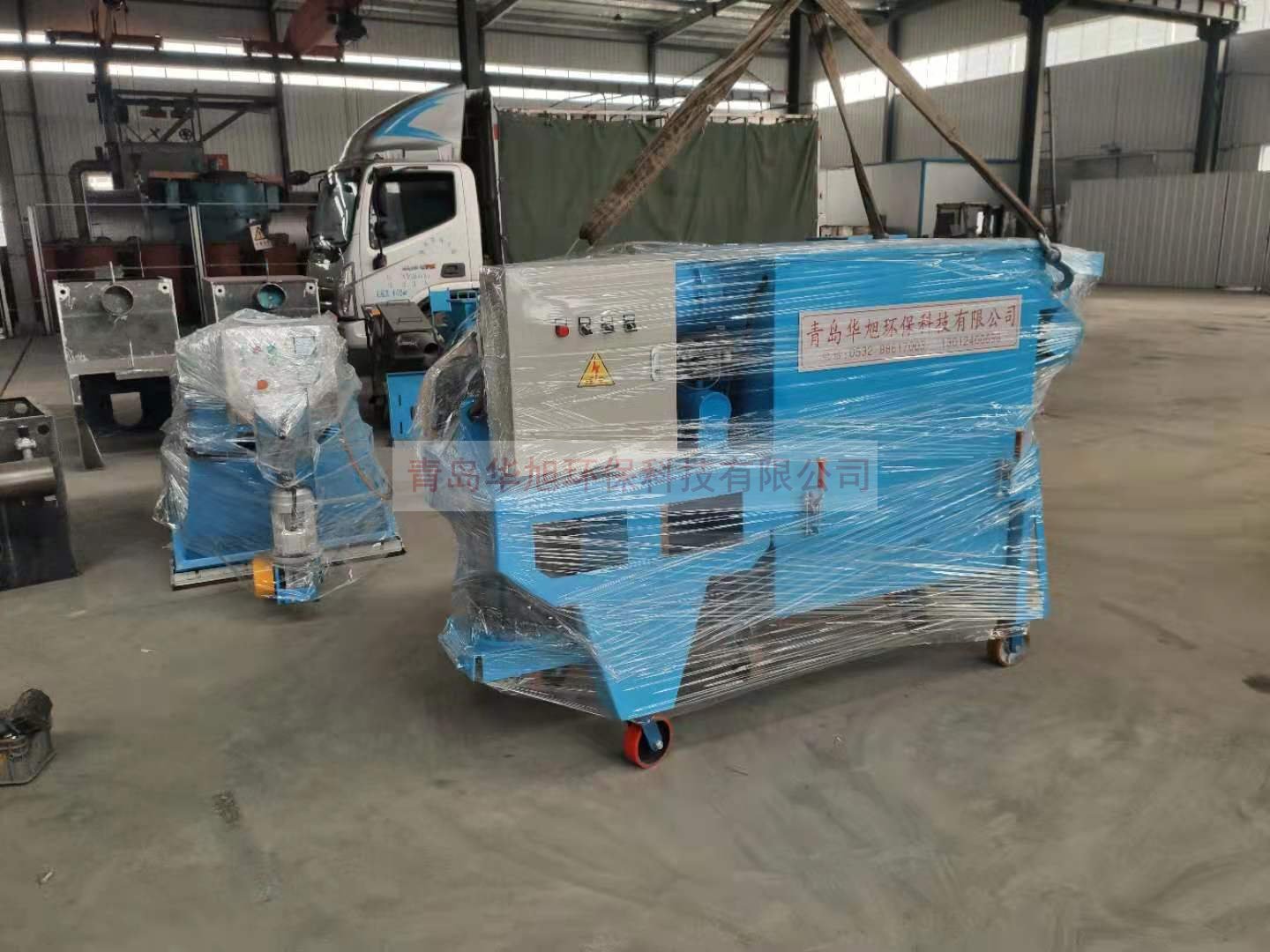 移動式拋丸機(jī)主機(jī)和除塵器
