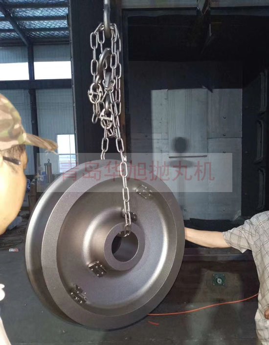 吊鉤式拋丸機(jī)清理動車輪子后的效果